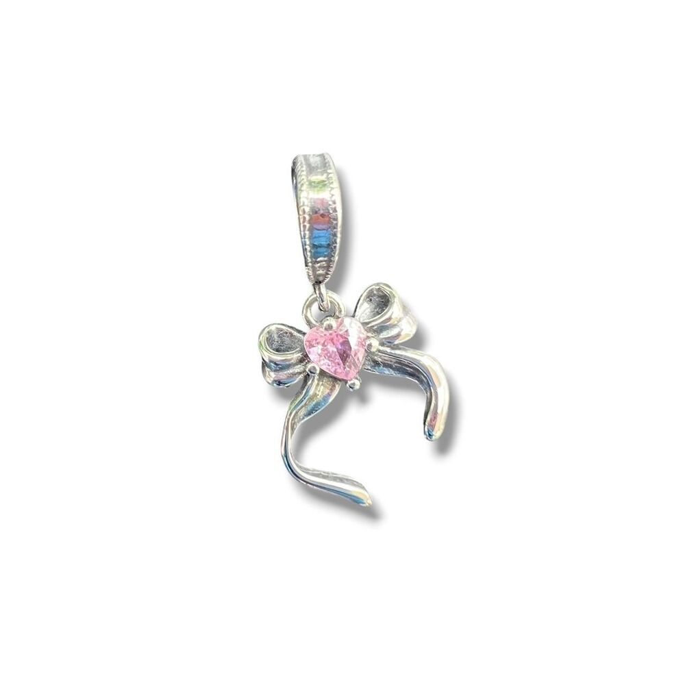 Coquette Bow S925 Sterling Silver Pandora Moments Compatible Charm